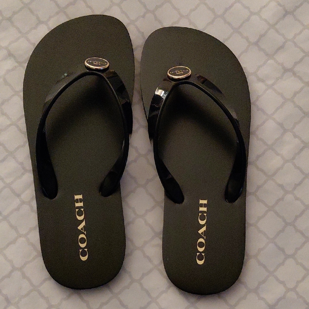 Coach Zayn Black Flip Flops